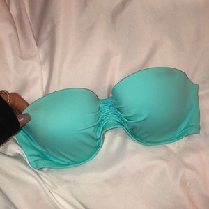 never worn blue strapless top